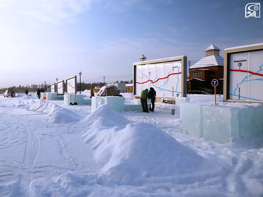 На станции Нижний Бестях стартовал  конкурс ледовых скульптур «Новогодняя фантазия» 