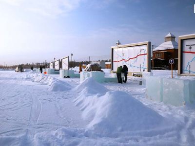 На станции Нижний Бестях стартовал  конкурс ледовых скульптур «Новогодняя фантазия» 