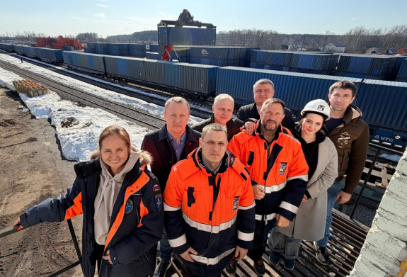 С Грузового терминала Столбовая отправили 10-тысячный контейнер